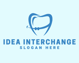 Orthodontist Dental Tooth Braces logo design