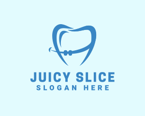 Orthodontist Dental Tooth Braces logo design