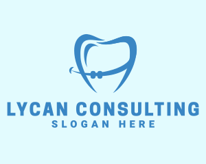 Orthodontist Dental Tooth Braces logo design