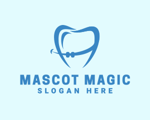 Orthodontist Dental Tooth Braces logo design