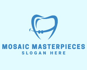 Orthodontist Dental Tooth Braces logo design