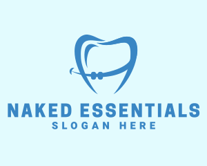 Orthodontist Dental Tooth Braces logo design