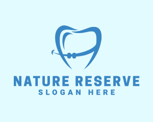 Orthodontist Dental Tooth Braces logo design