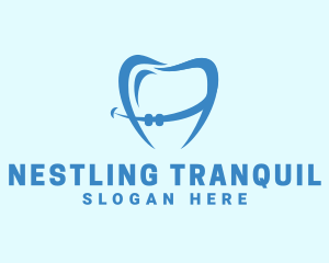 Orthodontist Dental Tooth Braces logo design