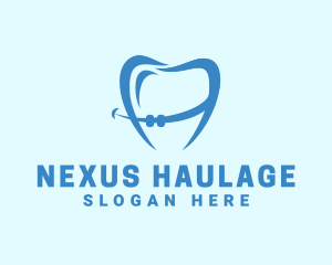 Orthodontist Dental Tooth Braces logo design