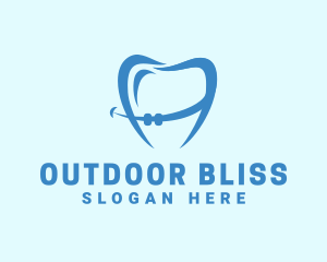 Orthodontist Dental Tooth Braces logo design