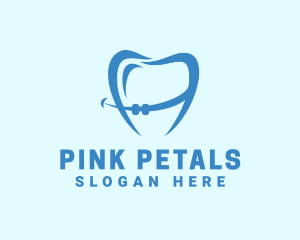 Orthodontist Dental Tooth Braces logo design