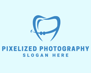 Orthodontist Dental Tooth Braces logo design