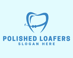 Orthodontist Dental Tooth Braces logo design