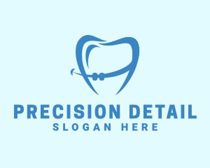 Orthodontist Dental Tooth Braces logo design