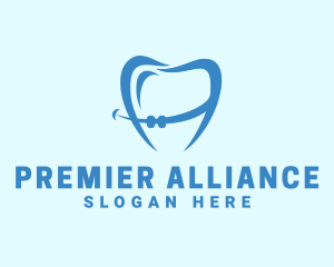 Orthodontist Dental Tooth Braces logo design