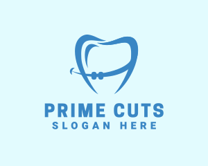 Orthodontist Dental Tooth Braces logo design