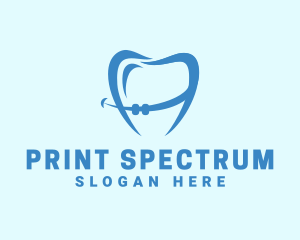 Orthodontist Dental Tooth Braces logo design