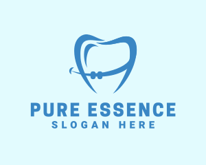 Orthodontist Dental Tooth Braces logo design