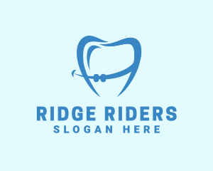 Orthodontist Dental Tooth Braces logo design