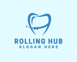 Orthodontist Dental Tooth Braces logo design