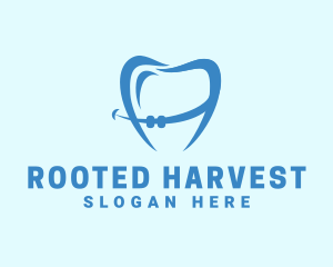 Orthodontist Dental Tooth Braces logo design