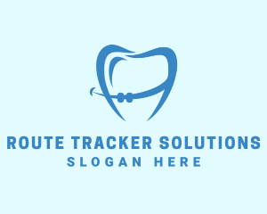 Orthodontist Dental Tooth Braces logo design