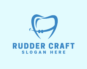 Orthodontist Dental Tooth Braces logo design