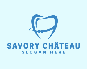 Orthodontist Dental Tooth Braces logo design