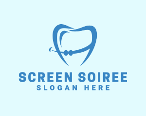 Orthodontist Dental Tooth Braces logo design