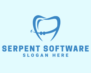 Orthodontist Dental Tooth Braces logo design