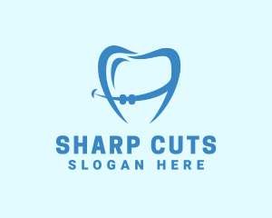 Orthodontist Dental Tooth Braces logo design