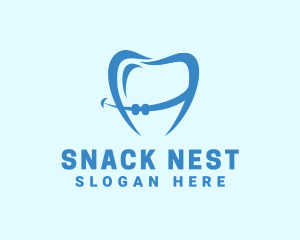 Orthodontist Dental Tooth Braces logo design