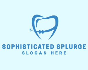 Orthodontist Dental Tooth Braces logo design