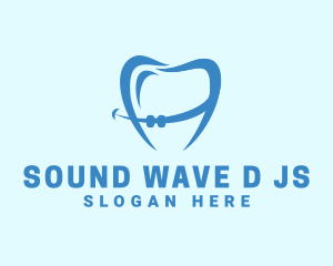 Orthodontist Dental Tooth Braces logo design