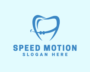 Orthodontist Dental Tooth Braces logo design