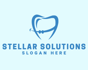 Orthodontist Dental Tooth Braces logo design