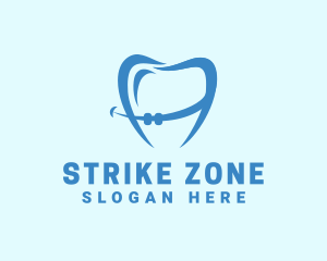 Orthodontist Dental Tooth Braces logo design