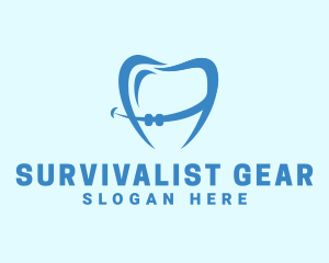 Orthodontist Dental Tooth Braces logo design