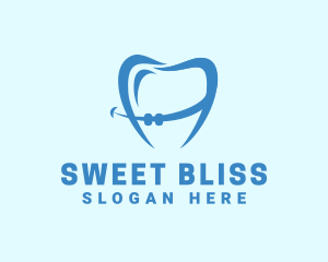 Orthodontist Dental Tooth Braces logo design