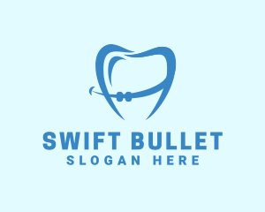 Orthodontist Dental Tooth Braces logo design