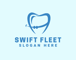 Orthodontist Dental Tooth Braces logo design