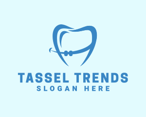 Orthodontist Dental Tooth Braces logo design