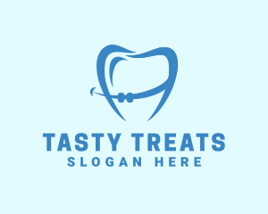 Orthodontist Dental Tooth Braces logo design