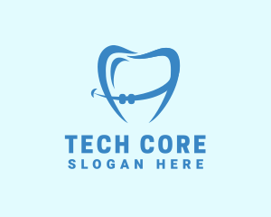 Orthodontist Dental Tooth Braces logo design