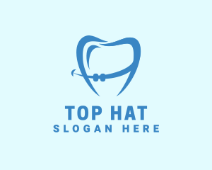 Orthodontist Dental Tooth Braces logo design