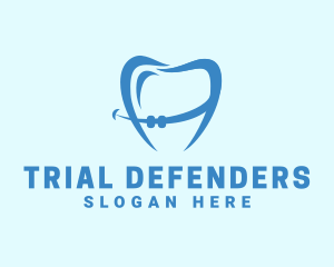 Orthodontist Dental Tooth Braces logo design