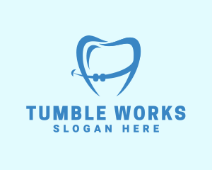 Orthodontist Dental Tooth Braces logo design