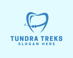 Orthodontist Dental Tooth Braces logo design