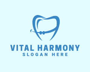 Orthodontist Dental Tooth Braces logo design