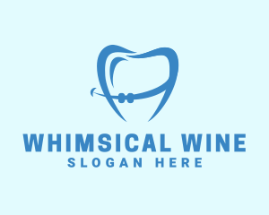 Orthodontist Dental Tooth Braces logo design