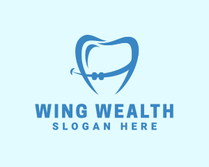 Orthodontist Dental Tooth Braces logo design