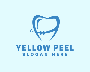 Orthodontist Dental Tooth Braces logo design