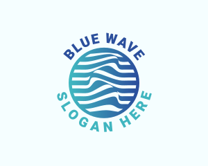 Blue Innovation Wave logo design