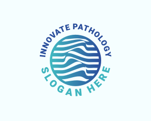 Blue Innovation Wave logo design